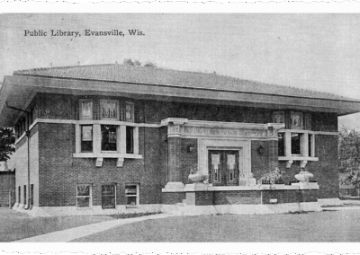 Eager Free Library Postcard 1915 Exterior