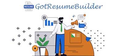 Got Resume Builder Logo with Cartoon Graphic