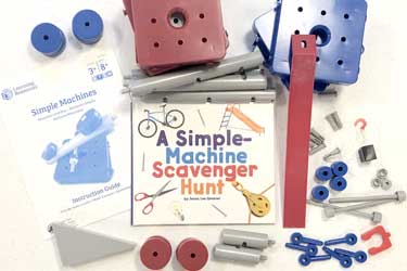 Simple Machines Kit for physics and building with book and activity set